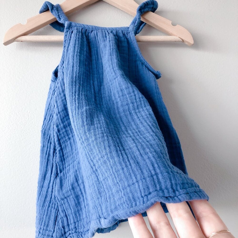 Old Navy Dress & Diaper Cove 3-6m gauze dress - Picture 8 of 9